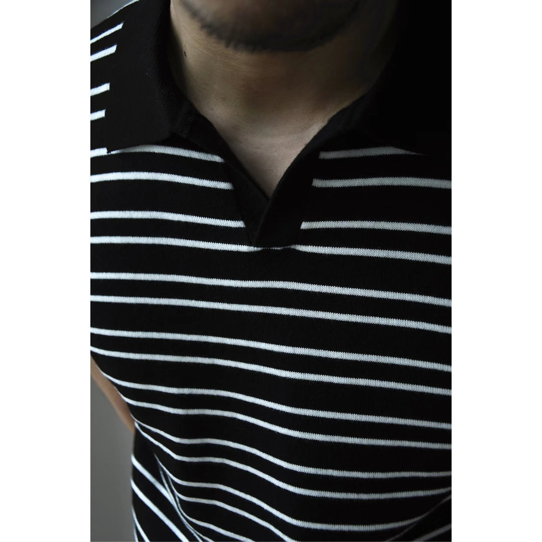 Striped Knit Polo