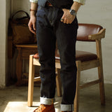 Heavyweight Ami Khaki Original Color Red Ear Denim Jeans