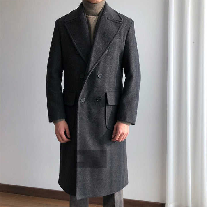 Wool Double-Breasted Polo Coat