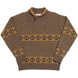 Retro Wool Sweater Jacket with Shawl Collar: Labor Union Edition