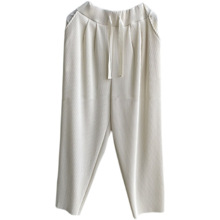 High Elastic Vertical Striped Trousers