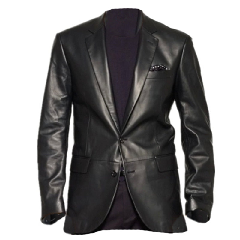 Yuppie Slim-fit Italian Sheepskin Jacket Men's Casual Leather Suit