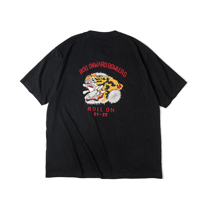 Tiger Head Embroidery T-Shirt