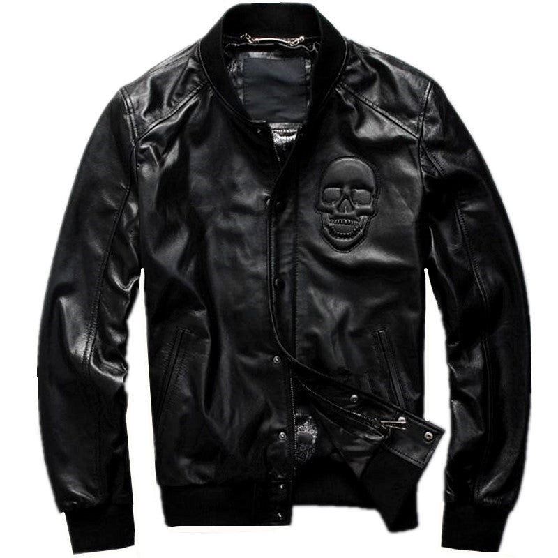 Copper Zipper Sheep Leather Jacket