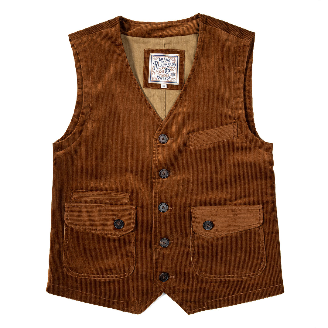 Corduroy V-Neck Vest