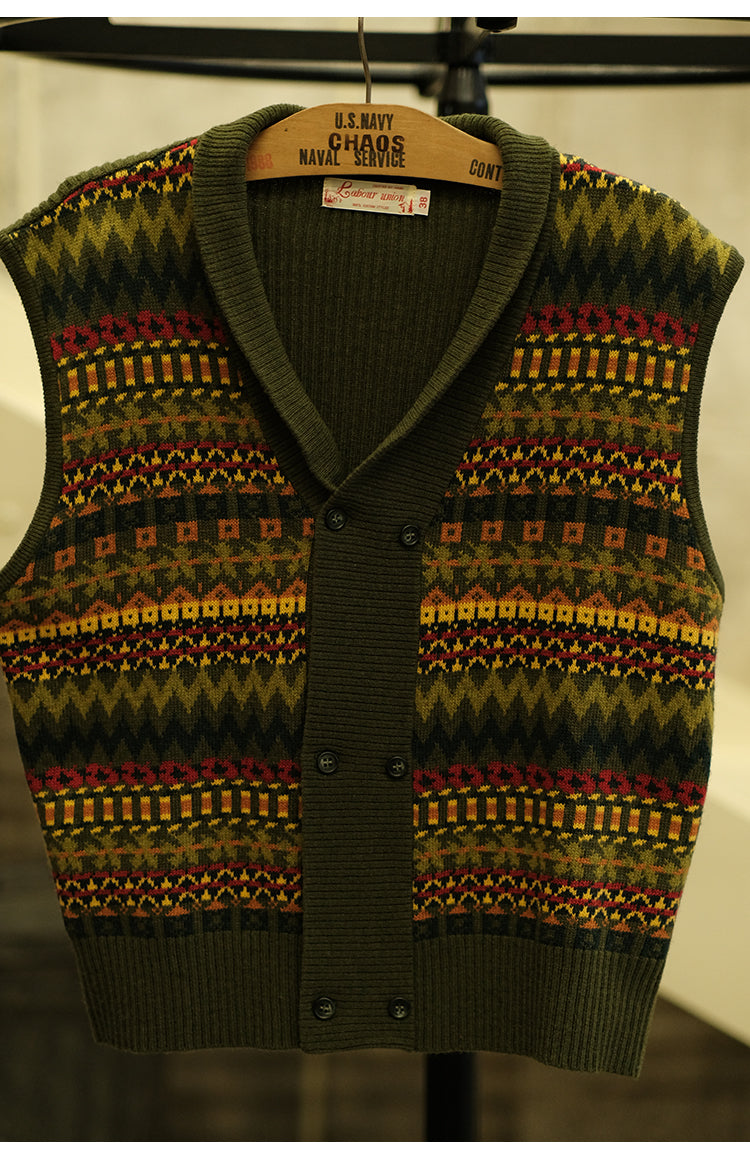 Wool Jacquard Vest