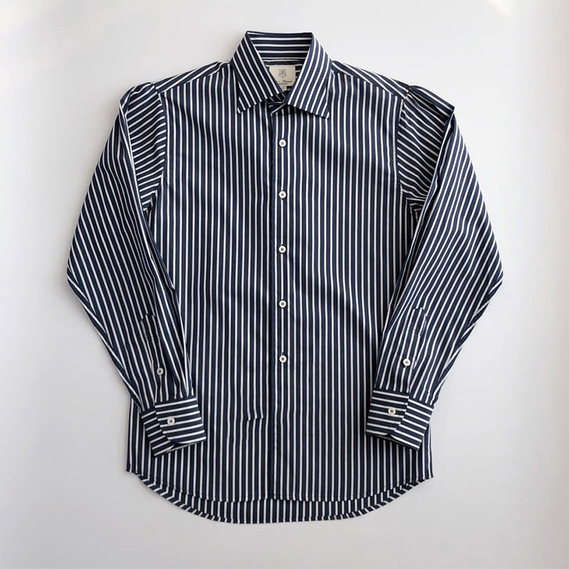 Retro Striped Slim Shirt