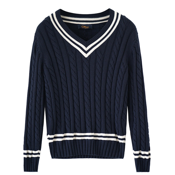 Classic V-Neck Cricket Sweater