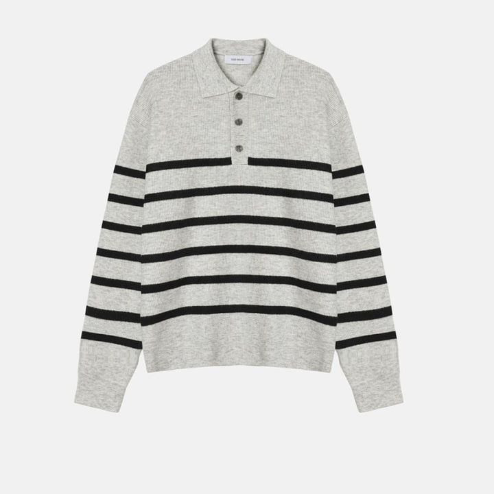 Soft Knit Striped Polo