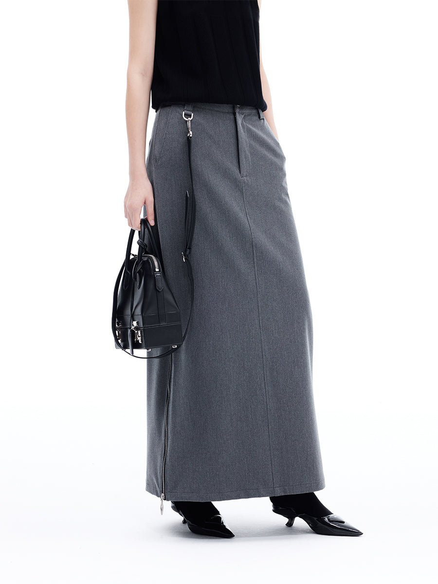 Casual Zipper Skirt