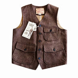 American Retro Tooling Wool Tweed Twill Vest