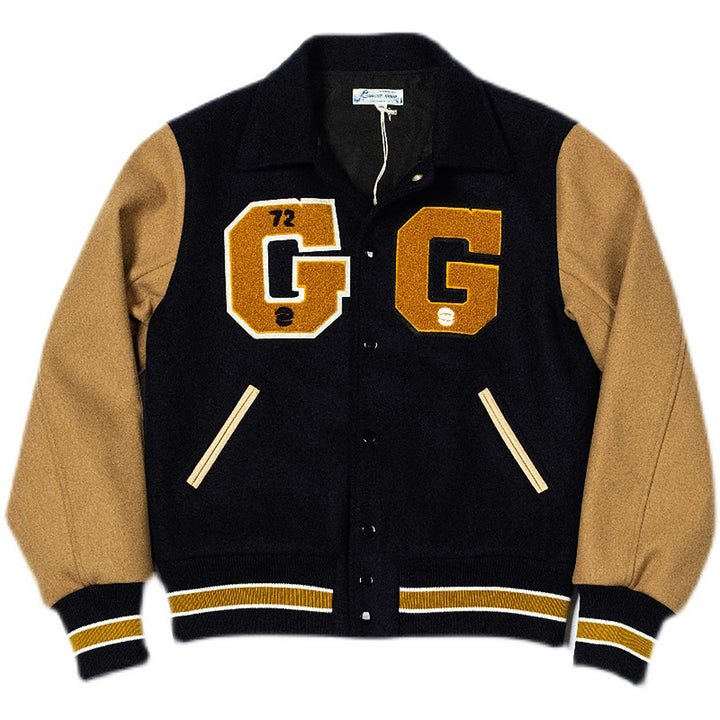 Embroidered Wool Baseball Jacket