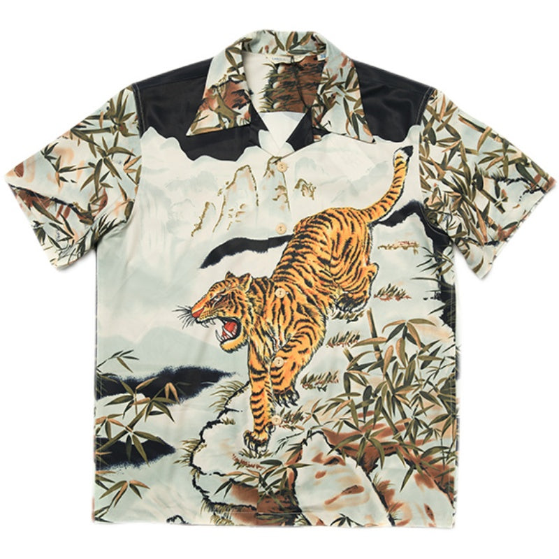 Ukiyo-E Print Tiger Shirt