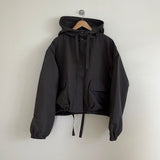 Spring Youth Hooded Tooling Jacket Korean Cotton Blend