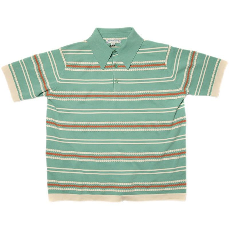 Striped Point Collar Polo