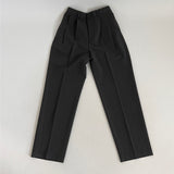 Semi-elastic Waist Mid-stitch Drape Anti-wrinkle Trousers