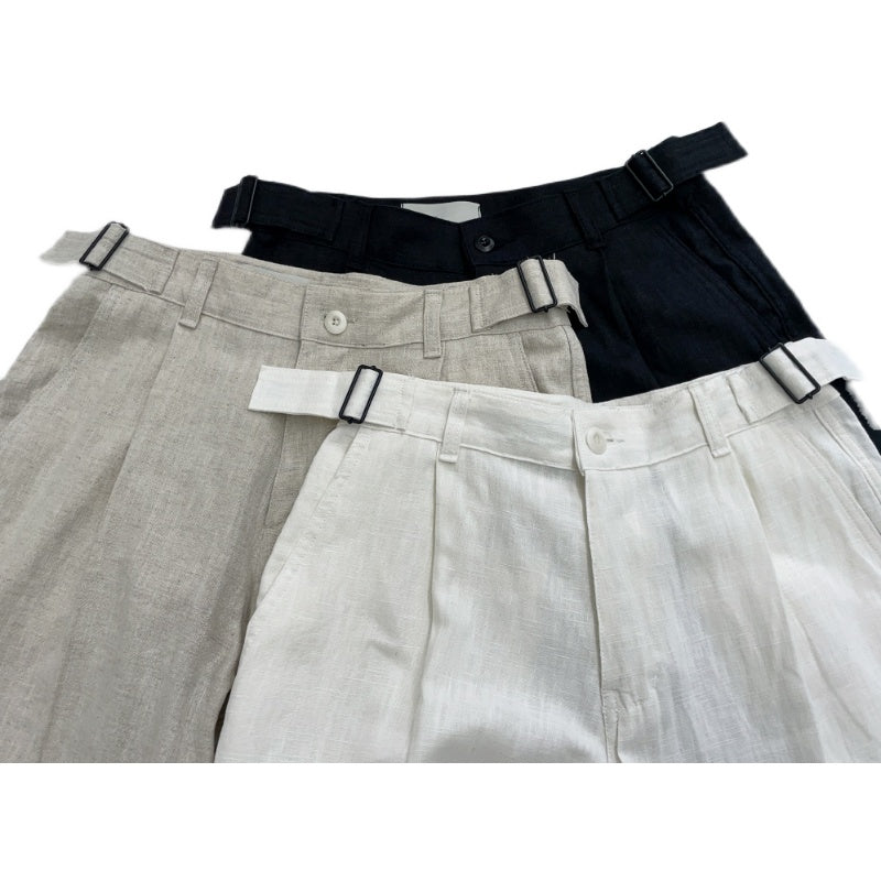 Linen Straight Trousers