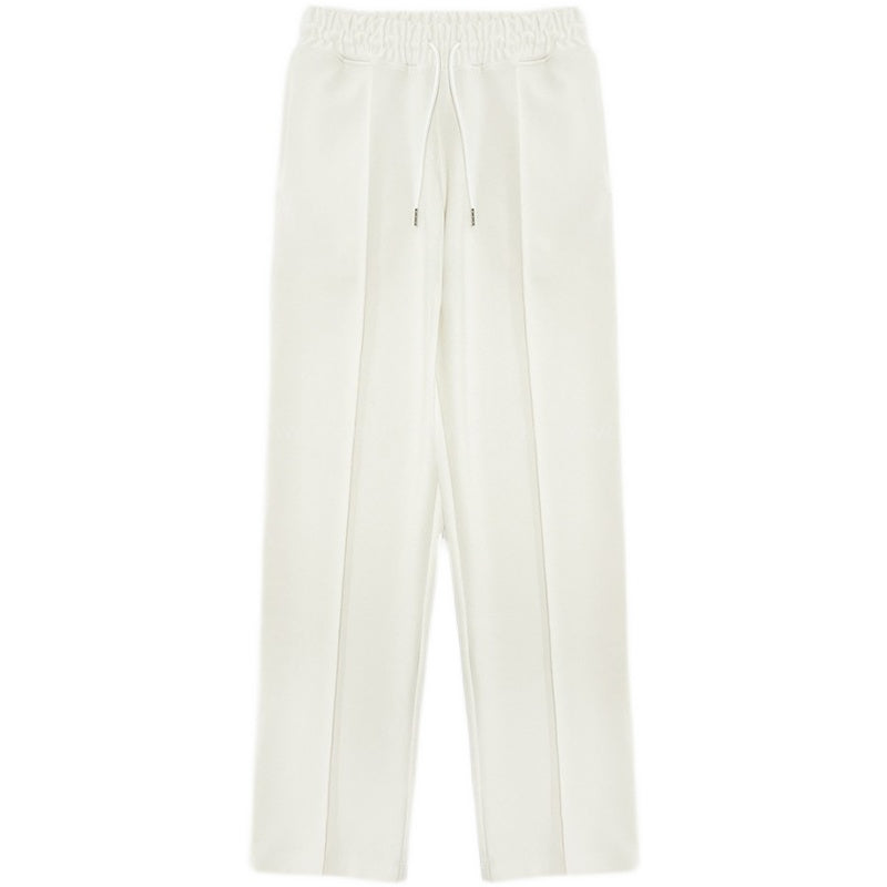 Sporty Elastic Waist Trousers