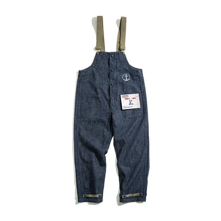 Washed Denim Overalls