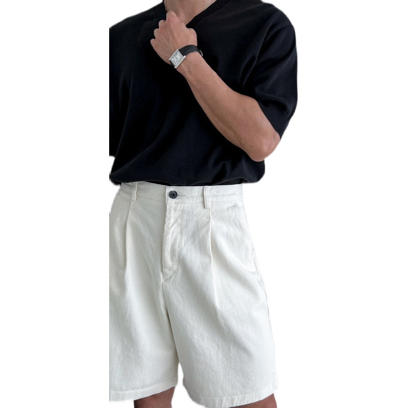 Cotton Twill Suit Shorts