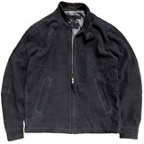 Luxury Italian Leather Jacket Raglan Sleeve Harrington