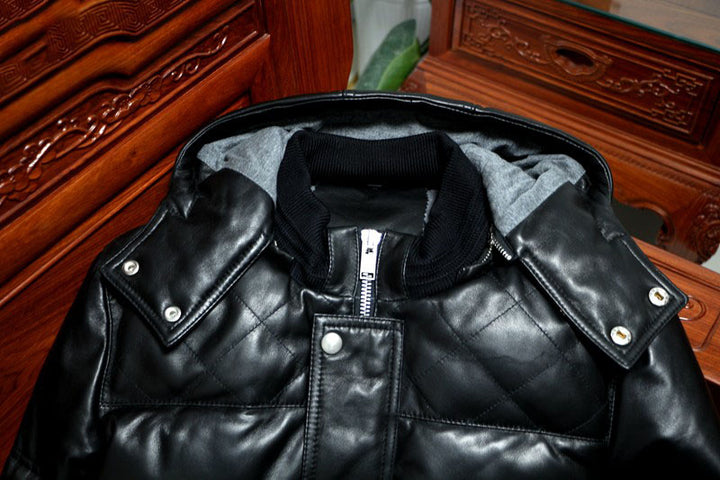 Duck Down Leather Jacket