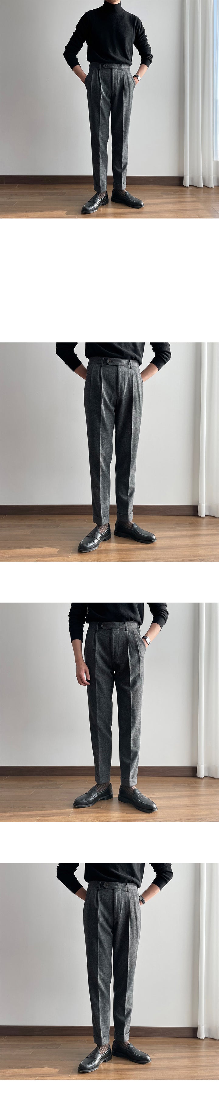 Herringbone Casual Trousers