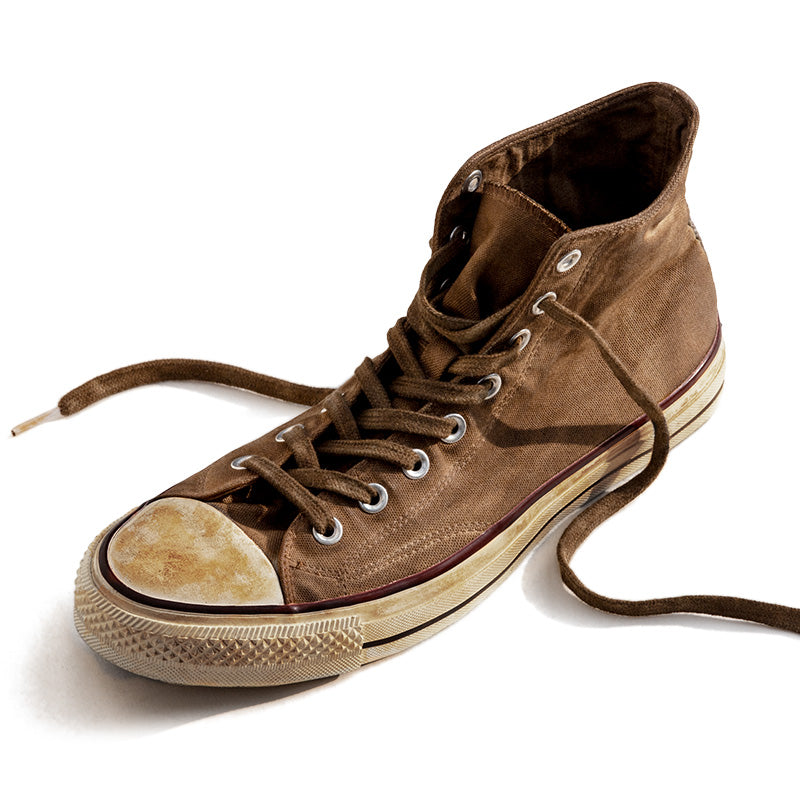 Washed Canvas High-Top Sneakers