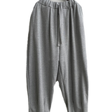 Drawstring Profile Gray Casual Sports Trousers
