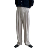 Wide-leg Casual Trousers Gray Commuting Work Trousers