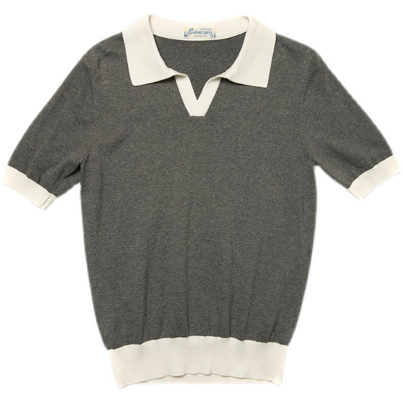 V-Neck Knit Polo