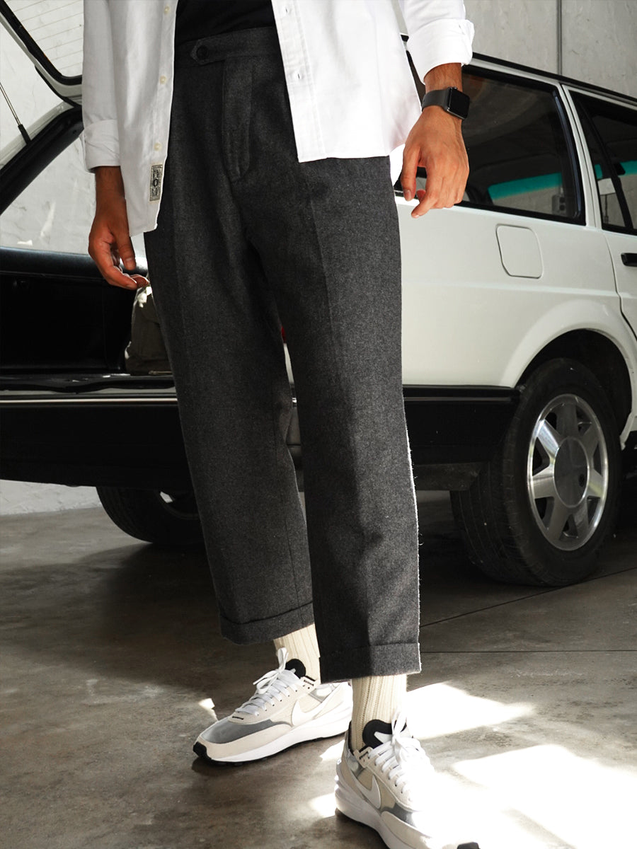 Tapered Wool Pants