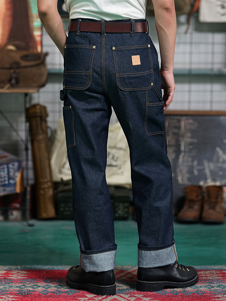 High Waist Woodworking Jeans