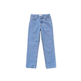 High-waist Mid-pleated Small Straight Jeans