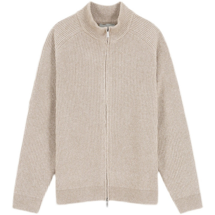 Wool Zipper Cardigan