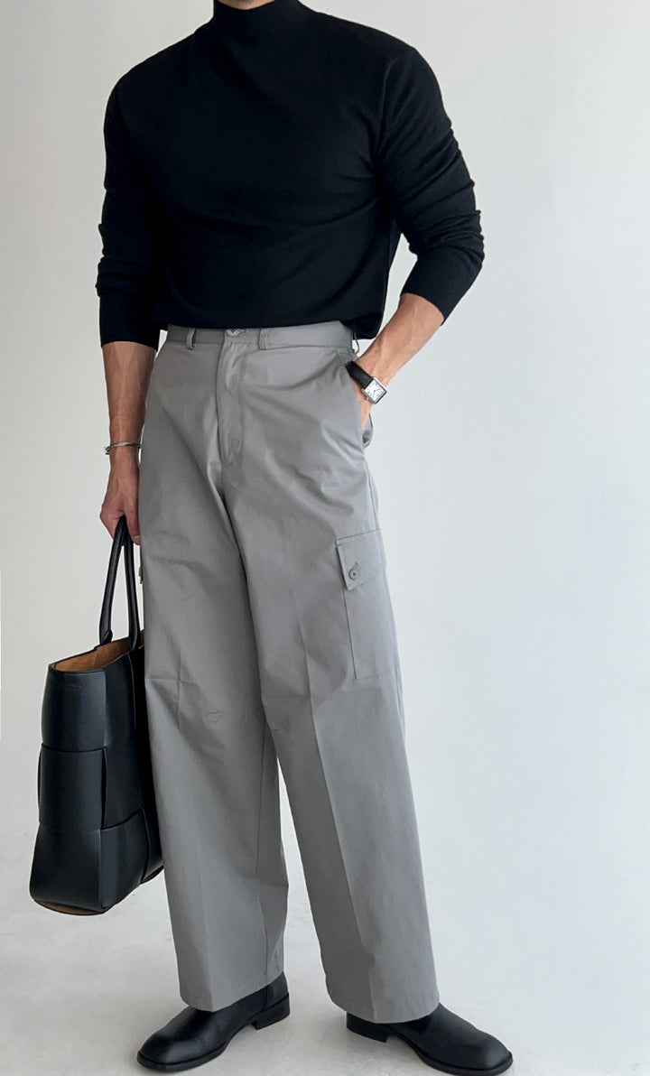 Multi-Pocket Wide-Leg Pants