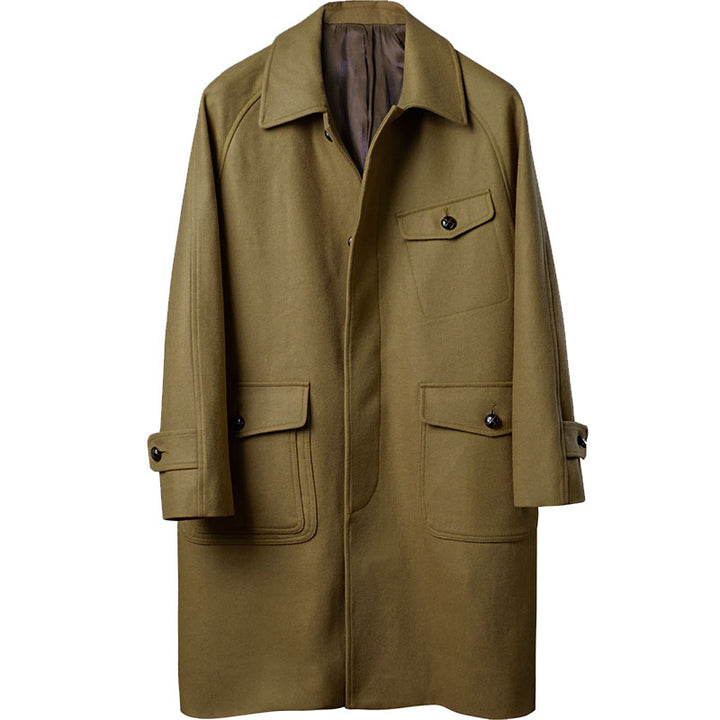 Woolen Balmacaan Coat