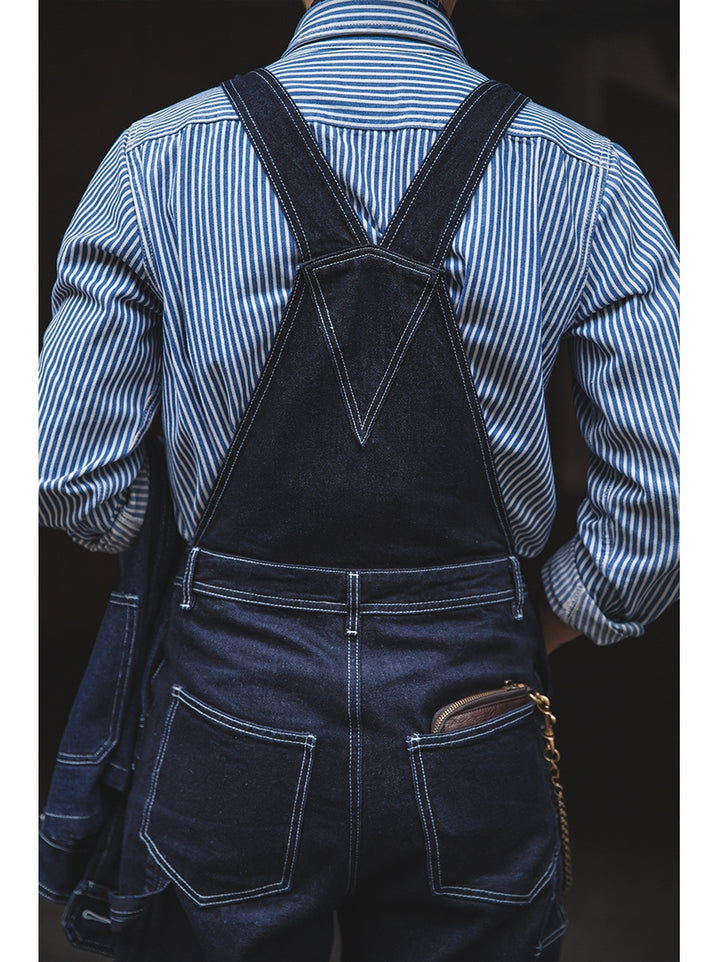 Retro Heavy Khaki Overalls