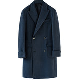 Herringbone Pattern Slim Mid-length Tweed Coat