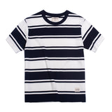 Round Neck Big Striped Short-sleeved T-shirt