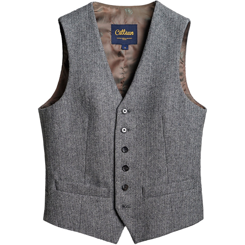 Herringbone Wool Vest