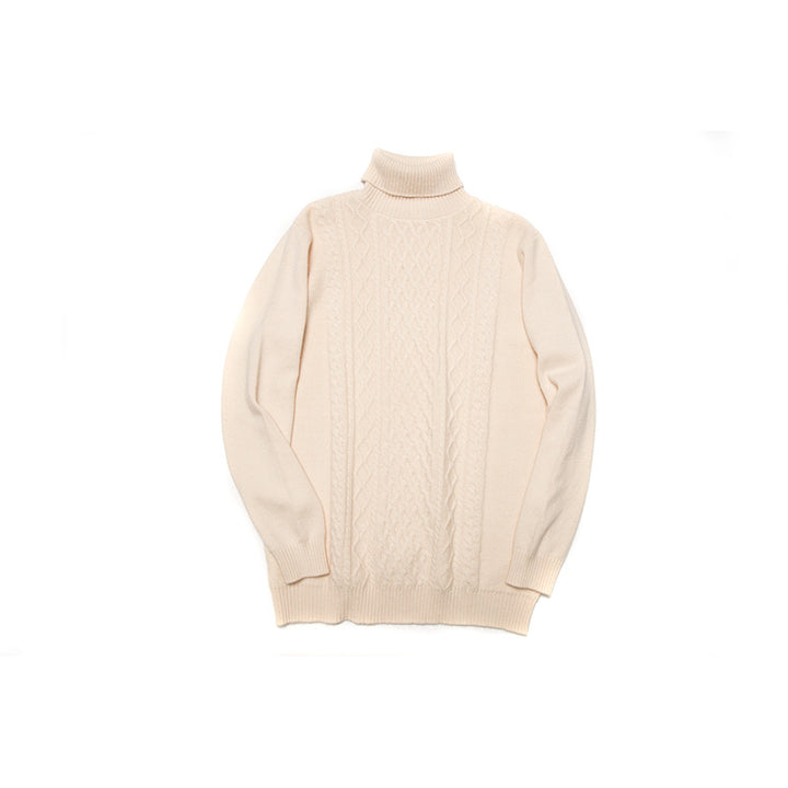 High-Necked Wool Pullover