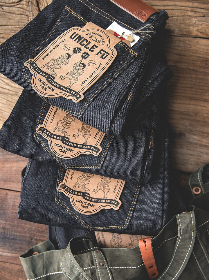 Red Ear Raw Denim Jeans