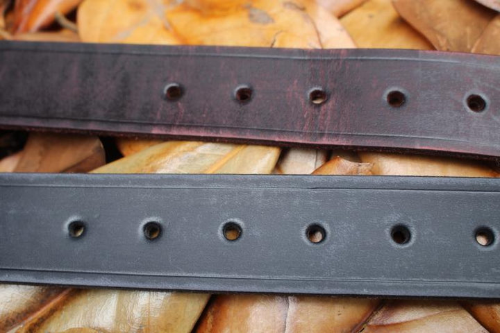 Cowhide Belt with Brass Buckle