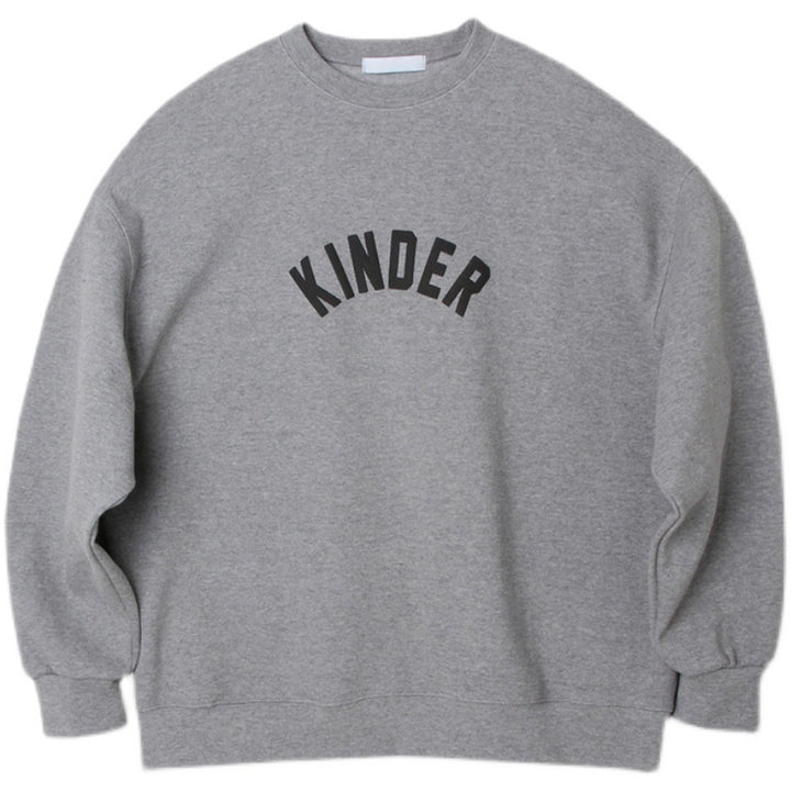 Loose Fit Small Letters Round Neck Autumn Winter Men's Sweater