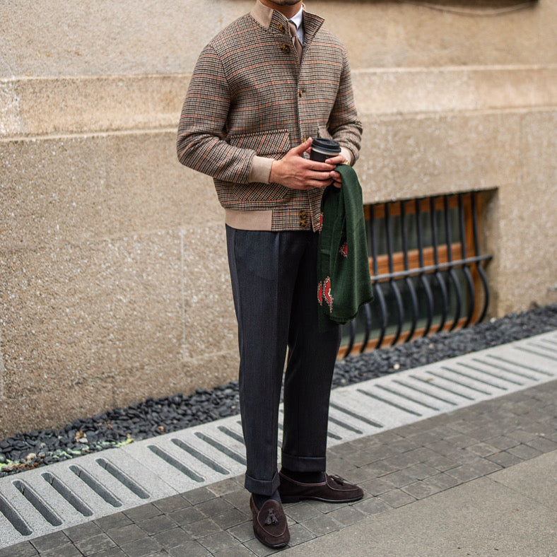 Tweed Wool Bomber