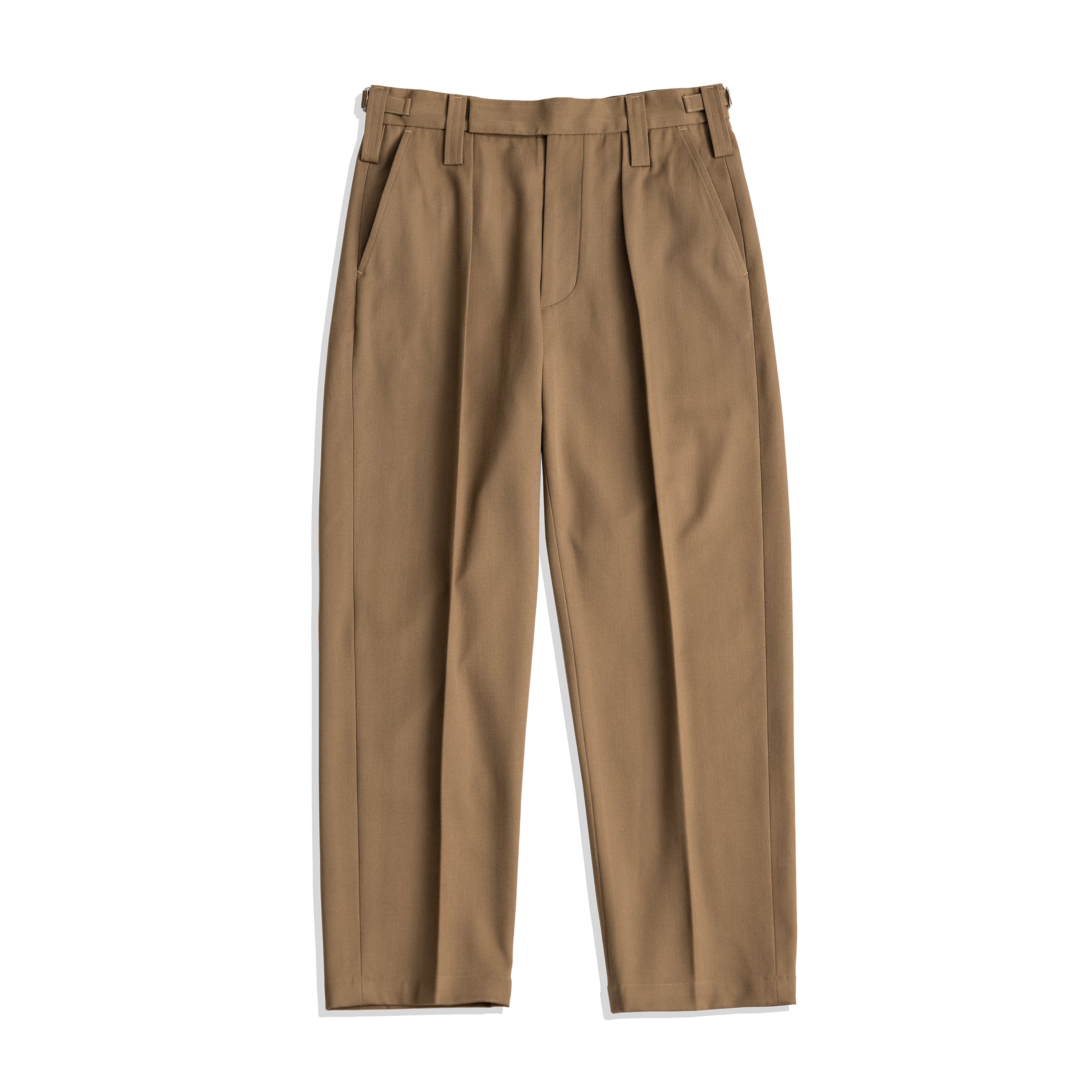 Mid-High Waist Military Trousers British Army Retro Wool Pants
