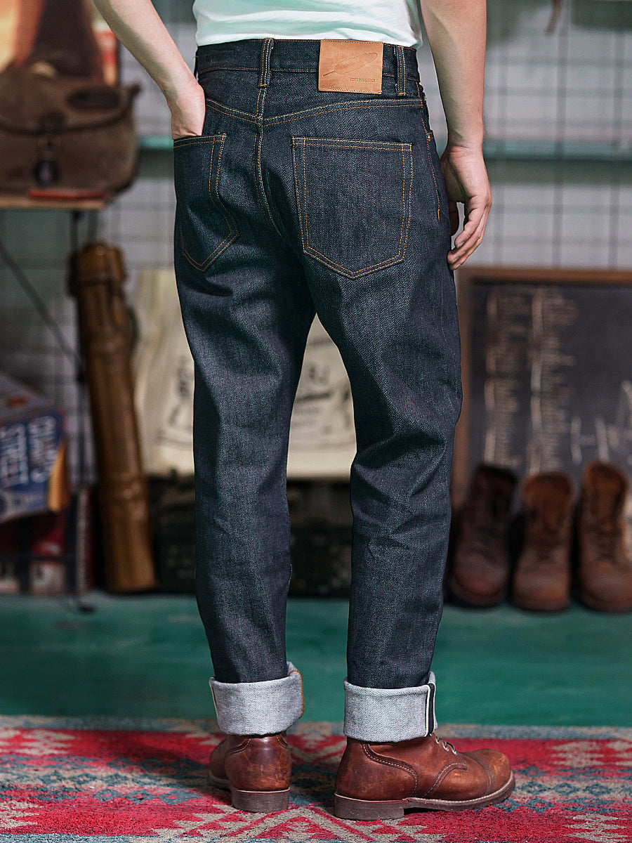 Tapered Denim Jeans