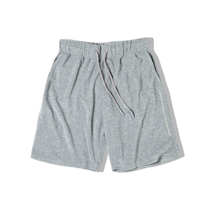 Gray Knit Straight Shorts