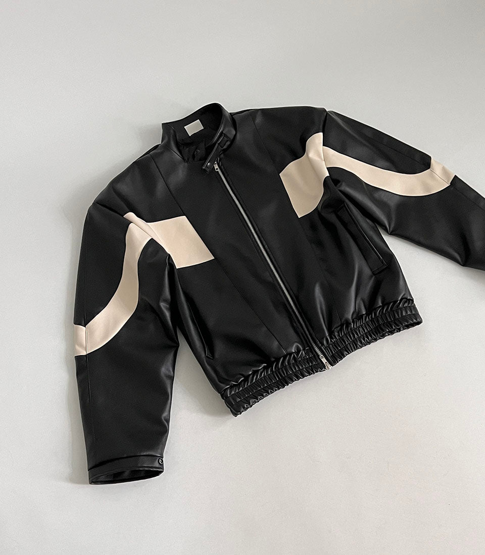 Pu Leather Racer Jacket